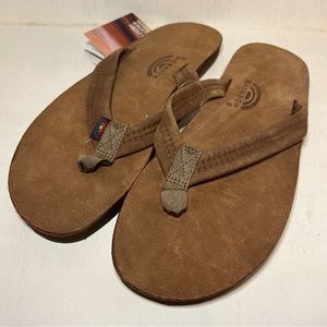 Rainbow 301 All Leather Single Layer Flip Flip Sandal Sz 3XL 13.5-15 Brown NEW